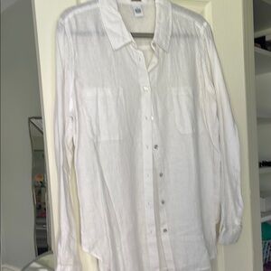 Classic White linen womans Shirt